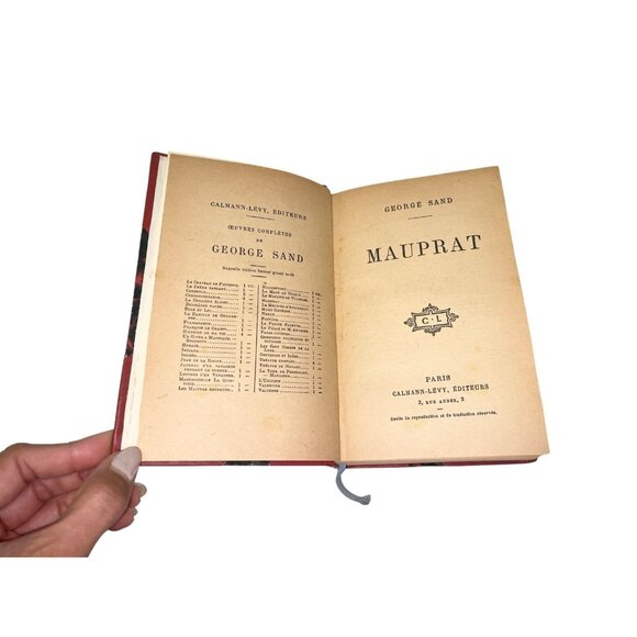 George Sand Mauprat 1927 French Edition Hardcover Calmann-Lévy Antique Book - Picture 4 of 8